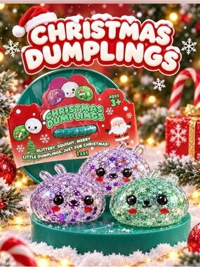 Glitter Squishy Toy - Green & Purple NEW IN SEALED PACKAGE